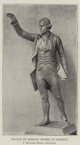 Edmund Burke雕像，在布里斯托尔，J Haward托马斯，雕刻家 作者 英国摄影师