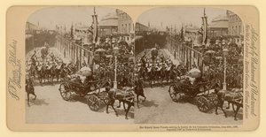 Queen Victorias Diamond Jubilee的立体印刷品 作者 英国摄影师
