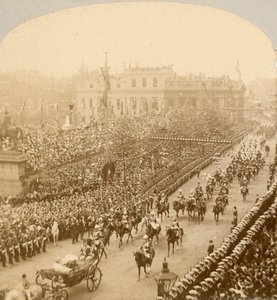 Queen Victorias Diamond Jubilee的立体印刷品 作者 English Photographer