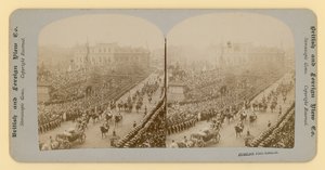 Queen Victorias Diamond Jubilee的立体印刷品 作者 英国摄影师