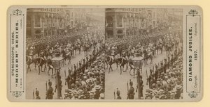1897年6月28日，Queen Victorias Diamond Jubilee的立体印刷品 作者 英国摄影师