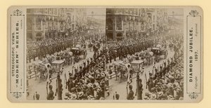 1897年6月28日，Queen Victorias Diamond Jubilee的立体印刷品 作者 英国摄影师
