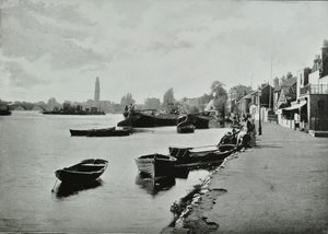 Strand-on-the-Green，豪恩斯洛：一般观点，1895年 作者 英国摄影师