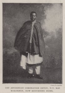 1907年，阿比西尼亚加冕特使，Ras Makonnen阁下，现在回国 作者 英国摄影师