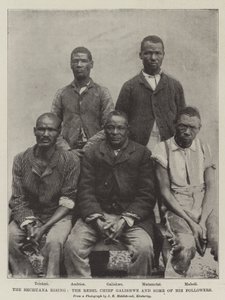 Bechuana Rising，Rebel Chief Galishwe和他的一些追随者 作者 英国摄影师