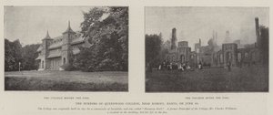 6月10日，在Hants的Romsey附近的Queenwood学院的燃烧 作者 英国摄影师