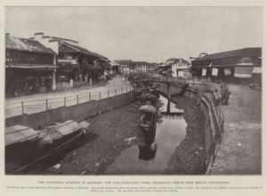 上海的特许权问题，Yang-King-Pang Creek，将法国与英国殖民地分开 作者 英国摄影师