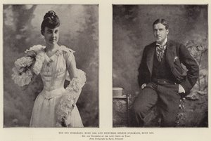 Duc dOrleans，生于1869年，和Princesse Helene dOrleans，1871年出生，儿子和已故的Comte de Paris的女儿 作者 英国摄影师