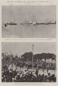 康沃尔公爵和约克抵达科伦坡，4月12日