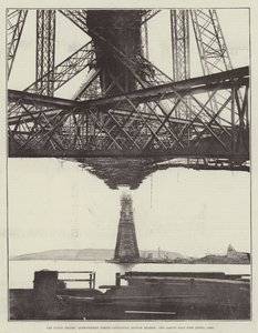 The Forth Bridge，Queensferry North Cantilever，Bottom Member和Garvie Main Pier（1889年4月）