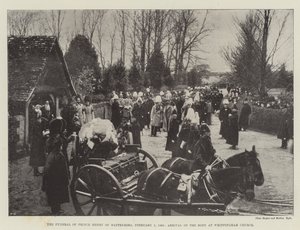 1896年2月5日，巴滕伯格的亨利王子葬礼，在Whippingham教堂抵达尸体 作者 英国摄影师