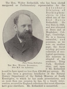 艾尔斯伯里的新议员Walter Rothschild阁下 作者 英国摄影师