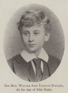 尊敬的William John Lydston Poulett，九岁时代 作者 英国摄影师