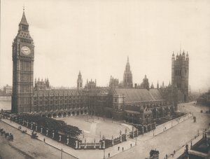 议会大厦和大本钟，伦敦，1900年 作者 英国摄影师