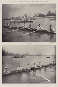 Inter-Varsity Boat-Race，the Crews at Practice