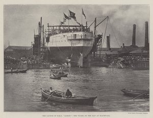 HMS Albion的推出，Blackwall的滑动船只 作者 英国摄影师