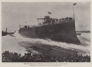 5月20日在Barrow发射HMS Euryalus，船只漂浮