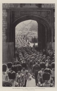 HMS的海军旅在温莎强大，进入四合院 作者 English Photographer