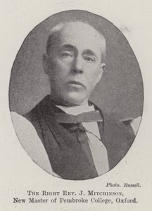 正确的牧师J Mitchinson，牛津大学彭布罗克学院新任硕士 作者 英国摄影师