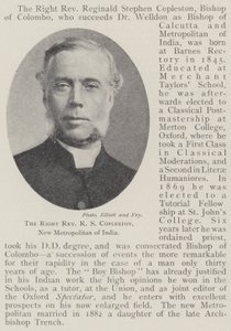 右牧师RS Copleston，印度新大都会 作者 英国摄影师