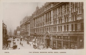 The Strand，塞西尔酒店，伦敦（黑白照片） 作者 英国摄影师