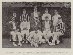 Surrey Eleven，板球县冠军的获胜者，1894年 作者 英国摄影师
