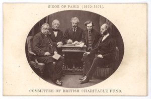 The committee of the British Charitable Fund, assisting the poor during the Siege of Paris (1870-1871) (b/w photo) 作者 英国摄影师