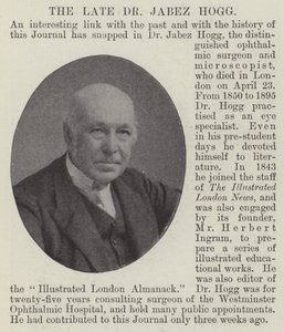 已故的Jabez Hogg博士 作者 英国摄影师