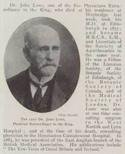 已故的John Lowe博士，国王的非凡医师 作者 英国摄影师