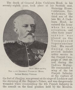 已故的将军Cockburn Hood，Indian Mutiny退伍军人 作者 英国摄影师