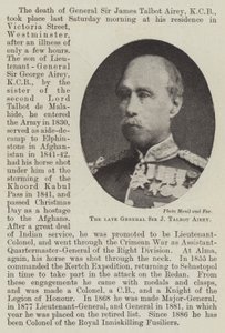 已故的将军J Talbot Airey爵士 作者 英国摄影师
