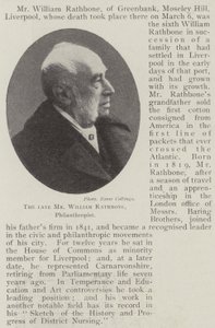 已故的先生William Rathbone先生，慈善家 作者 英国摄影师