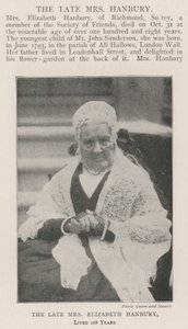 已故的伊丽莎白汉伯里夫人，住了108年 作者 英国摄影师