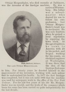 已故的Ottmar Mergenthaler 作者 英国摄影师