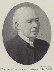 已故的牧师Samuel Davidson，DD，LLD 作者 英国摄影师