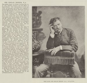 已故的Edgar Boehm爵士，RA，Sculptor 作者 英国摄影师