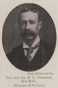已故的Sir HL Thompson，KCMG，圣卢西亚州长 作者 英国摄影师
