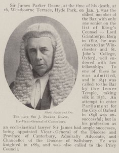 已故的J Parker Deane爵士，坎特伯雷前总督 作者 英国摄影师