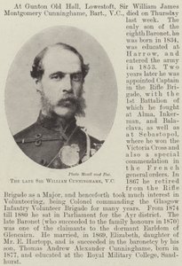 已故的Sir William Cunninghame，VC 作者 英国摄影师