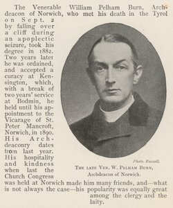 已故的尊敬的W佩勒姆伯恩，诺维奇的Archdeacon 作者 英国摄影师