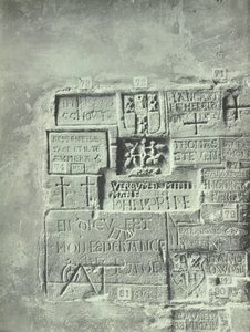 伦敦塔，塔山：1899年Beauchamp塔的铭文 作者 英国摄影师