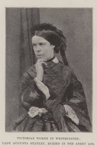 威斯敏斯特的维多利亚妇女，奥古斯塔斯坦利夫人，埋葬在1876年的修道院 作者 英国摄影师