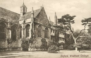 Wadham College，牛津，牛津郡（黑白照片） 作者 英国摄影师