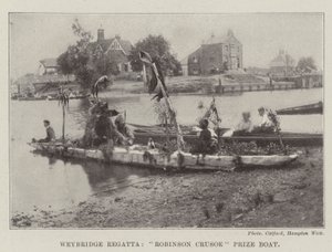 Weybridge Regatta，Robinson Crusoe Prize Boat 作者 英国摄影师