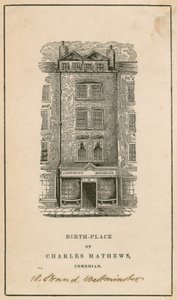 18 Strand，威斯敏斯特，伦敦，Charles Matthews的出生地，喜剧演员 作者 英语学校