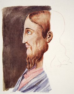 2世纪的罗马地下墓穴中的基督肖像，绘制了attri。 T. Heaphy，转载于“历史概要：伦敦HG威尔斯生活和人类的平凡历史”（彩色岩石）