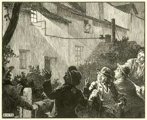 从小屋窗口流出的明亮光线（墨水在纸上） 作者 英语学校