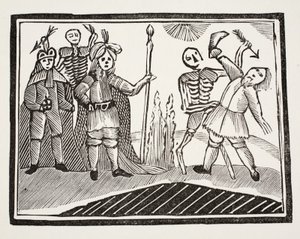 盲人与死亡之间的对话，来自18世纪Chap-books的插图，约翰阿什顿，酒吧。 1882年 作者 英语学校
