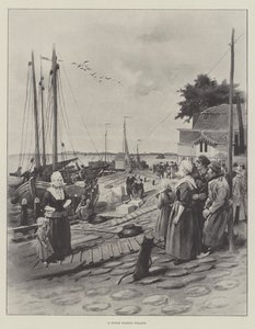 荷兰渔村（石版画） 作者 英语学校