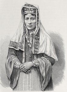 一个库尔德女人，来自&39;人类的历史&39;，第三卷，由Friedrich Ratzel教授，1898年（雕刻） 作者 英语学校
